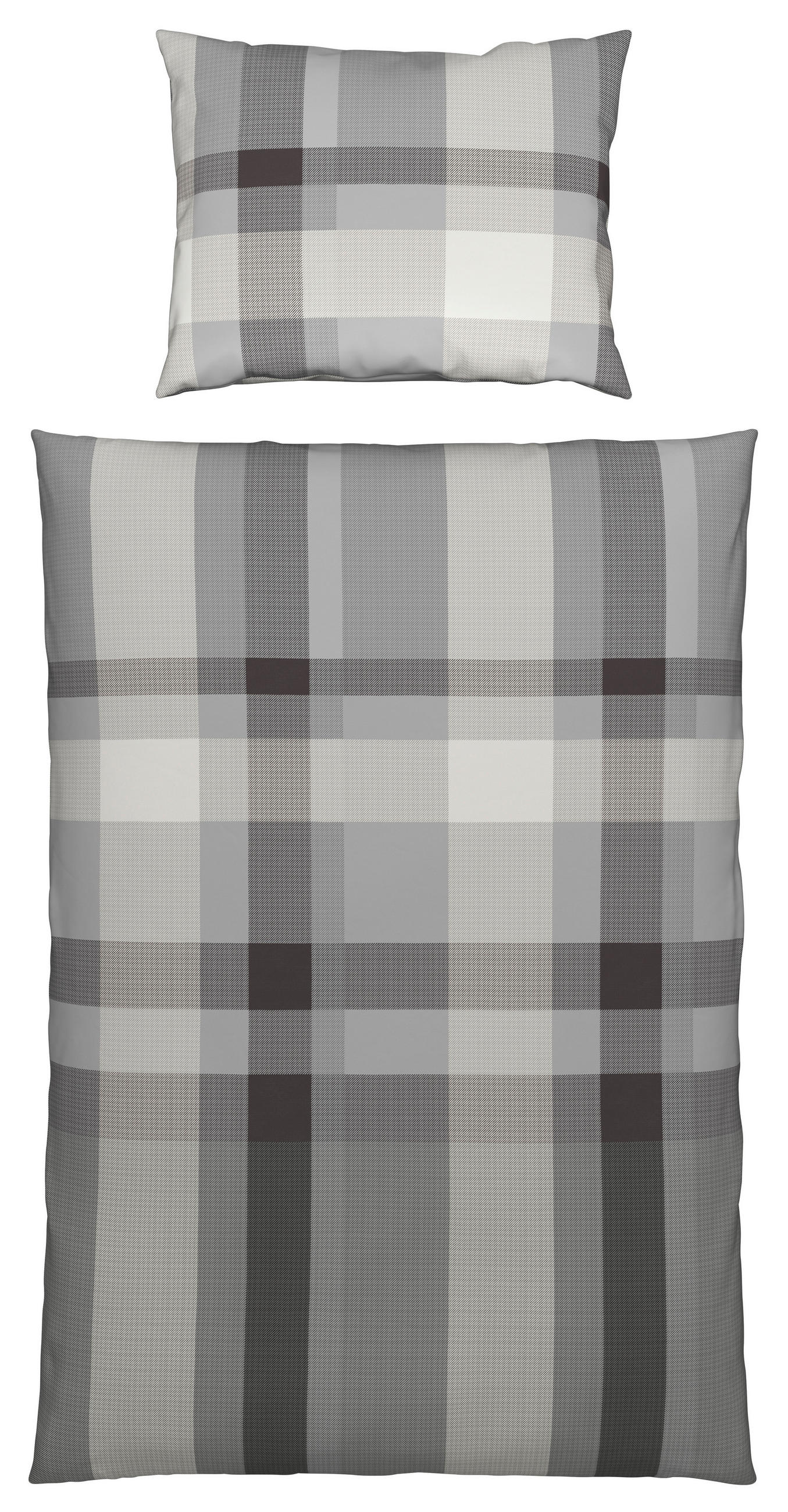 Bettwäsche 140x200 cm Thea Grau/Beige