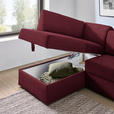 ECKSOFA in Webstoff Rot 165/224 cm - Rot/Schwarz, KONVENTIONELL, Kunststoff/Textil (165/224cm) - Xora