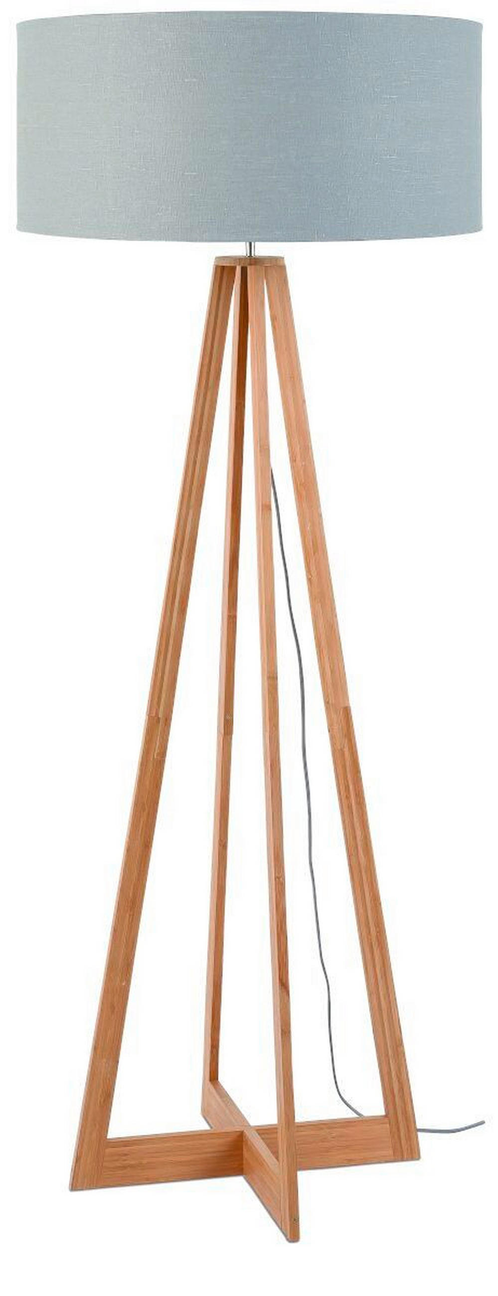 STEHLEUCHTE GOOD&MOJO 60/158 cm Skandinavisch  - Hellgrau/Naturfarben, Trend (60/158cm) - Good & Mojo