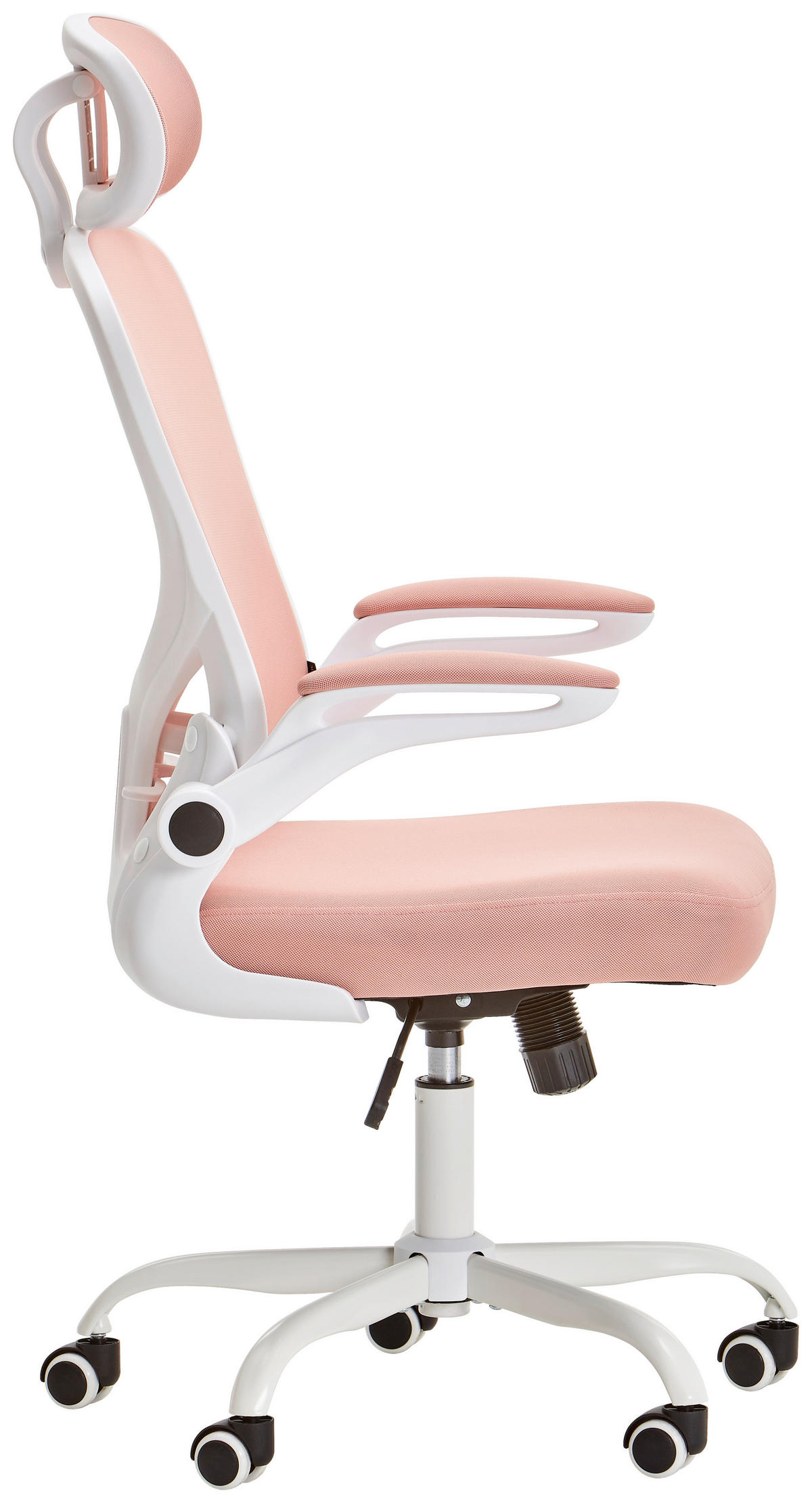 KANCELARIJSKA STOLICA  bela, pink   - pink/bela, Moderno, metal/tekstil (61/118-128/60,5cm) - Livetastic