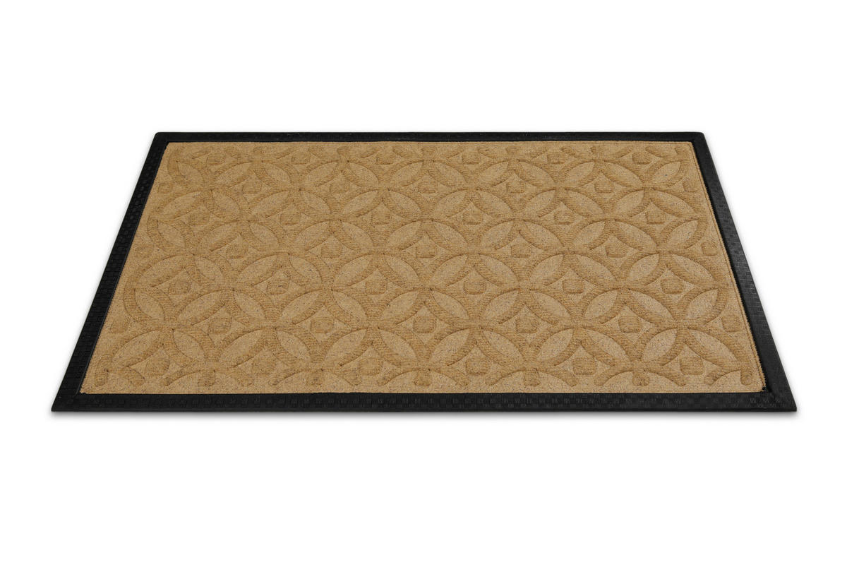 FUßMATTE 40/60 cm Midnight Mosaic  - Beige/Schwarz, KONVENTIONELL, Kunststoff/Textil (40/60cm) - WECON HOME