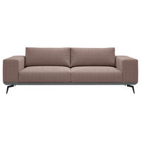 2-SITZER-SOFA in Chenille Bordeaux  - Bordeaux/Schwarz, Design, Holz/Textil (260/87/95cm) - MID.YOU