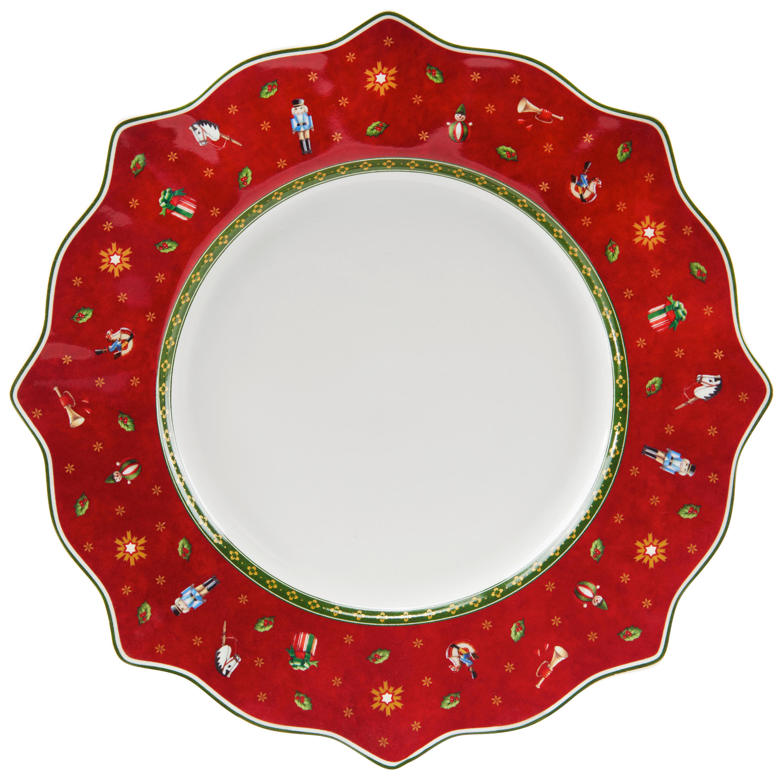 MĚLKÝ TALÍŘ, keramika, 29 cm - bílá/zelená, Design, keramika (29cm) - Villeroy & Boch