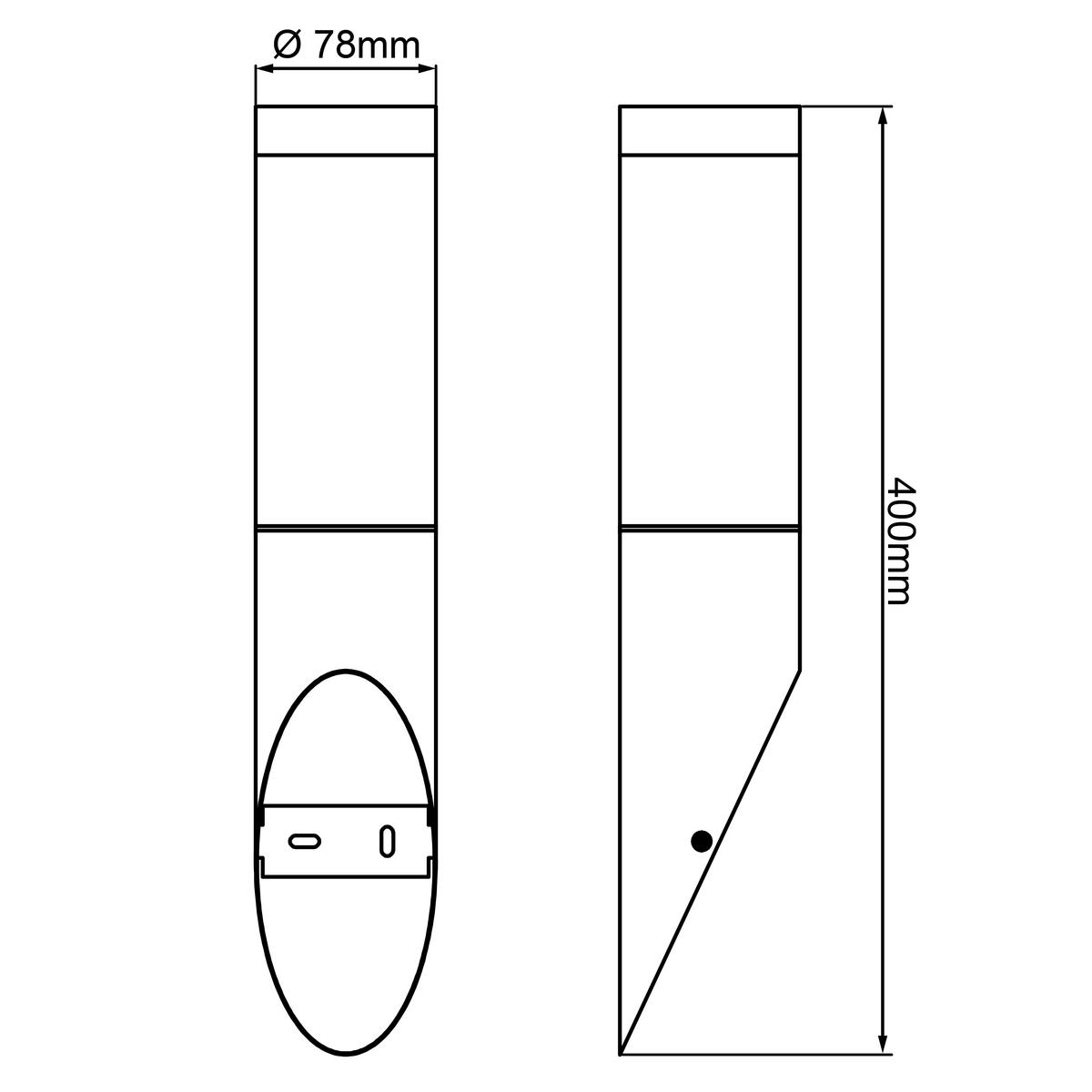 AUßENWANDLEUCHTE   - Schwarz, KONVENTIONELL, Kunststoff/Metall (39,5/7,6/17cm) - Brilliant