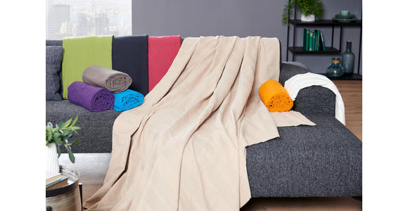 TAGESDECKE 220/240 cm - Anthrazit, Basics, Textil (220/240cm) - Boxxx