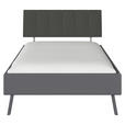 BETT 120/200 cm  in Grau  - Grau, Design, Holzwerkstoff/Textil (120/200cm) - Carryhome