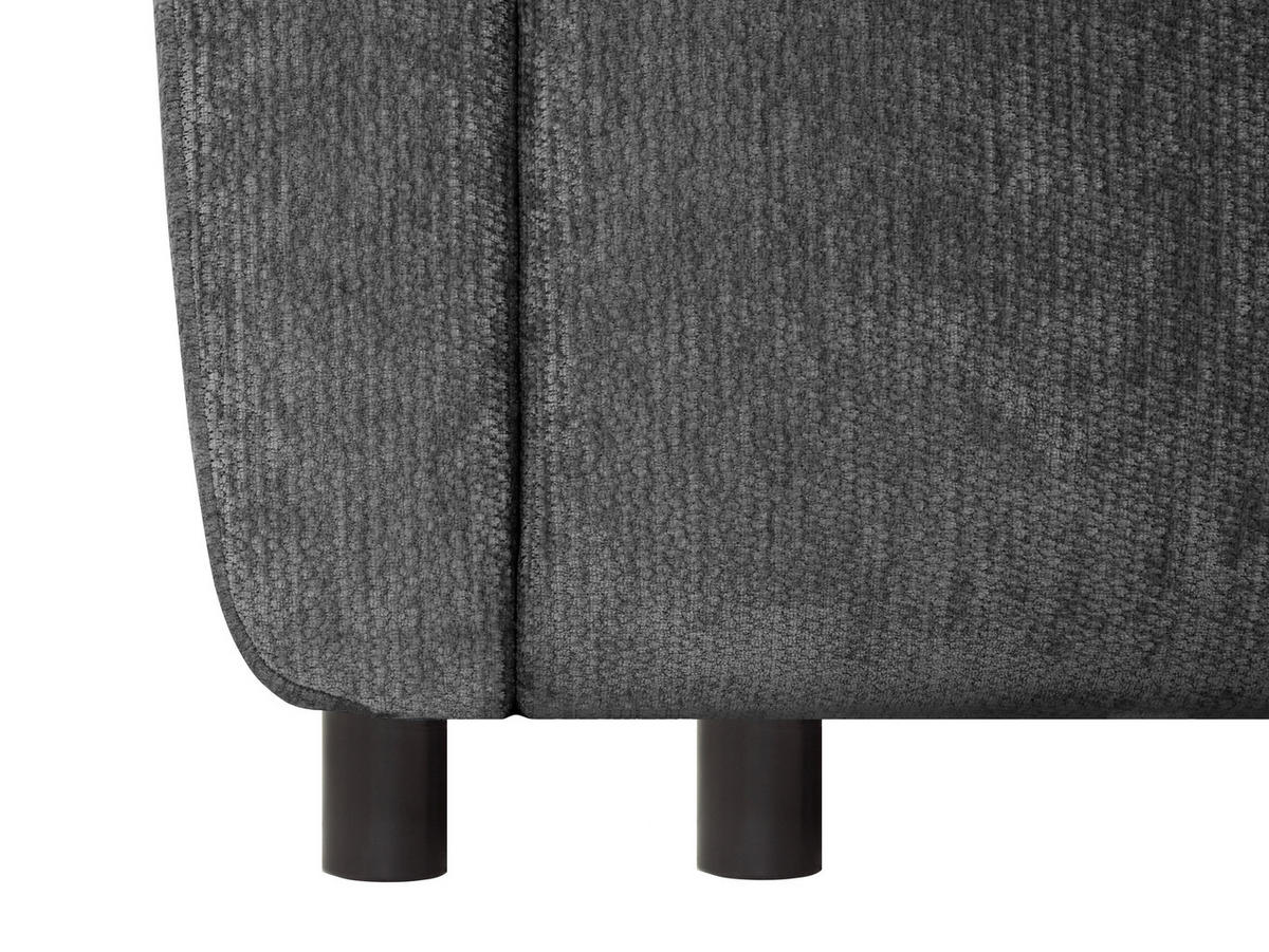 SCHLAFSOFA  in Chenille Schwarz  - Schwarz, KONVENTIONELL, Kunststoff/Textil (161/90/108cm) - Carryhome