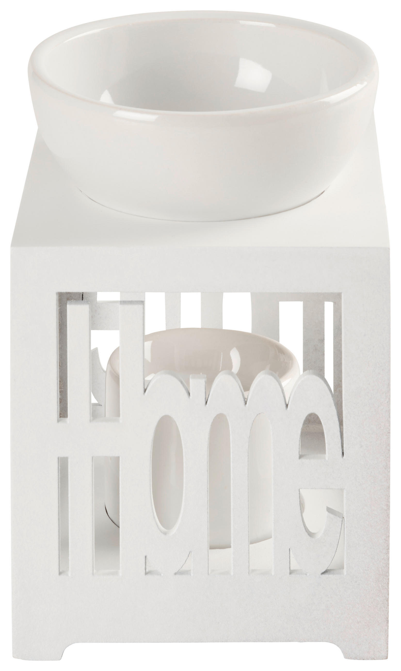 DUFTLAMPE  - Weiß, Basics, Holz (10,2/9,5/13,5cm)