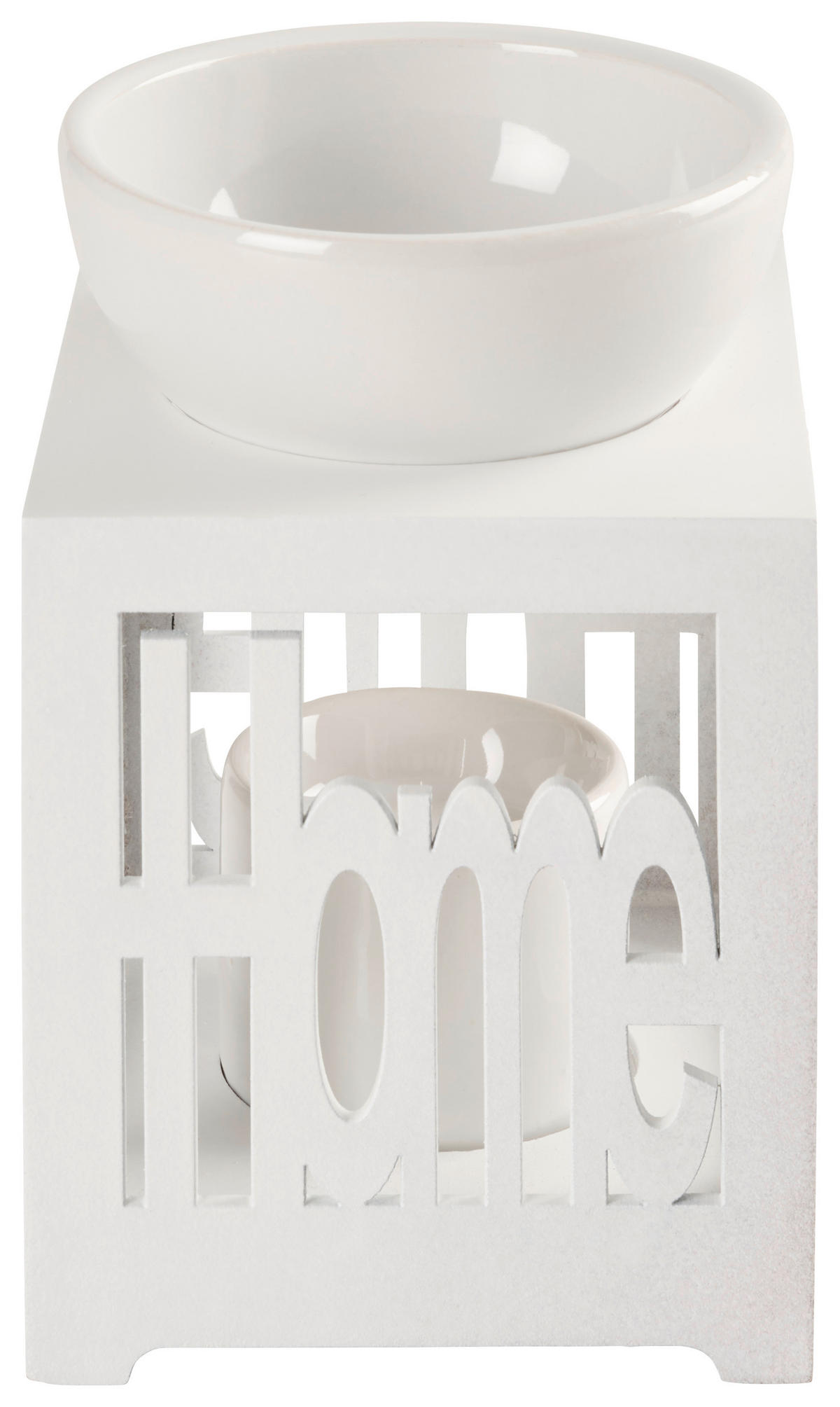 DUFTLAMPE  - Weiß, Basics, Holz (10,2/9,5/13,5cm)