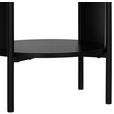 BEISTELLTISCH 44/44/60 cm Naturfarben, Schwarz rund  - Schwarz/Naturfarben, Trend, Holzwerkstoff/Metall (44/44/60cm) - Xora