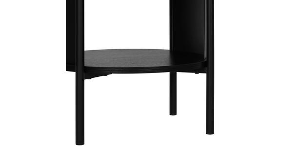 BEISTELLTISCH 44/44/60 cm Naturfarben, Schwarz rund - Schwarz/Naturfarben, Trend, Holzwerkstoff/Metall (44/44/60cm) - Xora