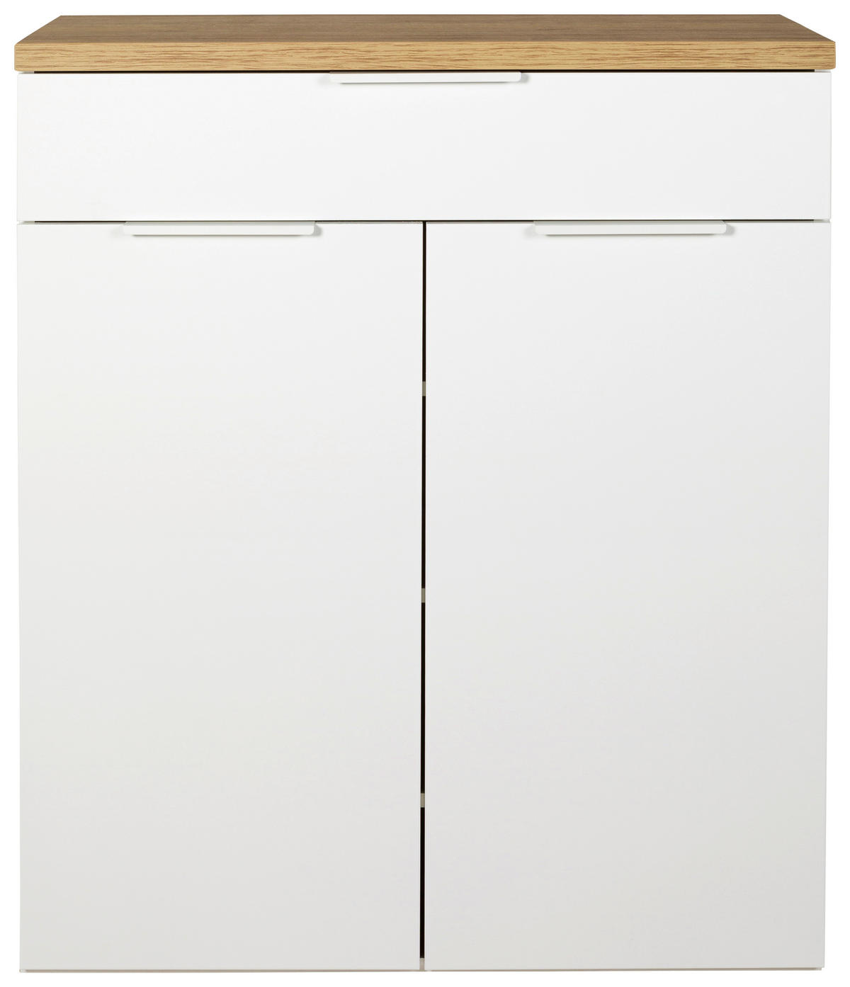 SCHUHSCHRANK Eiche Artisan, Weiß Hochglanz  - Weiß Hochglanz/Schwarz, MODERN, Holzwerkstoff/Kunststoff (82,3/102/35,2cm) - Carryhome