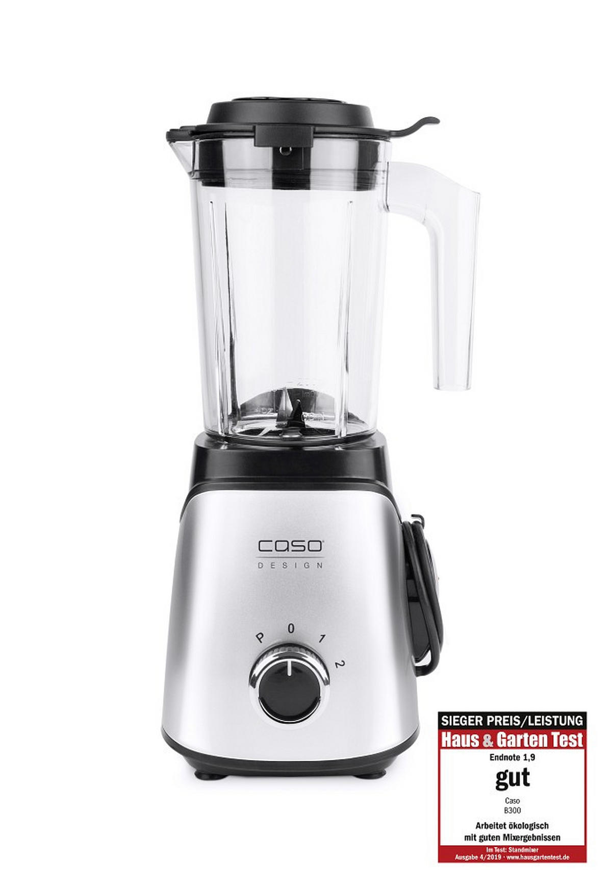 STANDMIXER  - Hellgrau/Schwarz, Basics, Kunststoff/Metall (17/37/16cm) - CASO Design