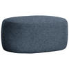 HOCKER in Textil Blau  - Blau/Schwarz, MODERN, Kunststoff/Textil (88/43/66cm) - Hom`in