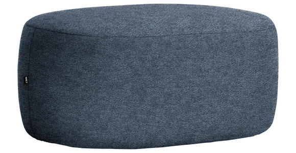 HOCKER in Textil Blau  - Blau/Schwarz, MODERN, Kunststoff/Textil (88/43/66cm) - Hom`in