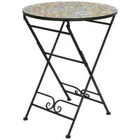 BISZTRÓ ASZTAL fém   - fekete, Lifestyle, fém (60/75cm)