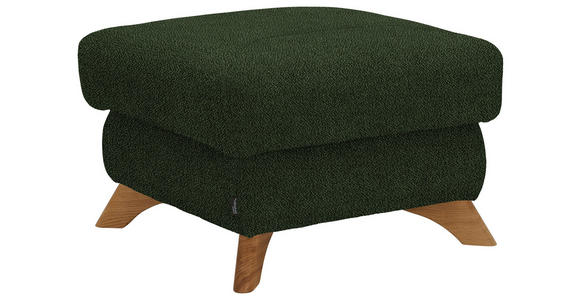HOCKER Flachgewebe Olivgrün - Eichefarben/Olivgrün, MODERN, Holz/Textil (65/47/65cm) - Valnatura