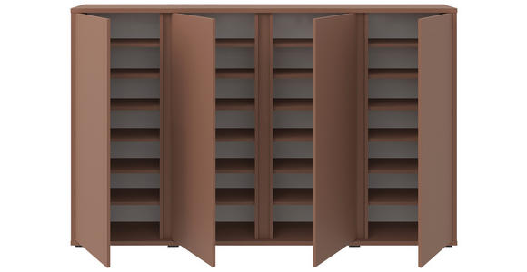 SCHUHSCHRANK 192,7/120/33,8 cm - Terracotta, Design, Holzwerkstoff/Kunststoff (192,7/120/33,8cm) - Xora