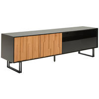 LOWBOARD  180/53/40 cm 2 Schublade(n) Beimöbel erhältlich, stehend  - Eichefarben/Schwarz, Trend, Holz/Holzwerkstoff (180/53/40cm) - Xora