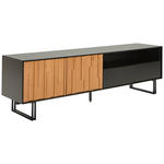 LOWBOARD  180/53/40 cm 2 Schublade(n) Beimöbel erhältlich, stehend  - Eichefarben/Schwarz, Trend, Holz/Holzwerkstoff (180/53/40cm) - Xora