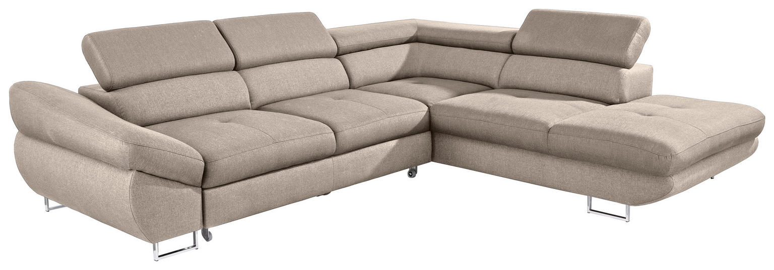  ECKSOFA Beige Webstoff - tolle Funktionen