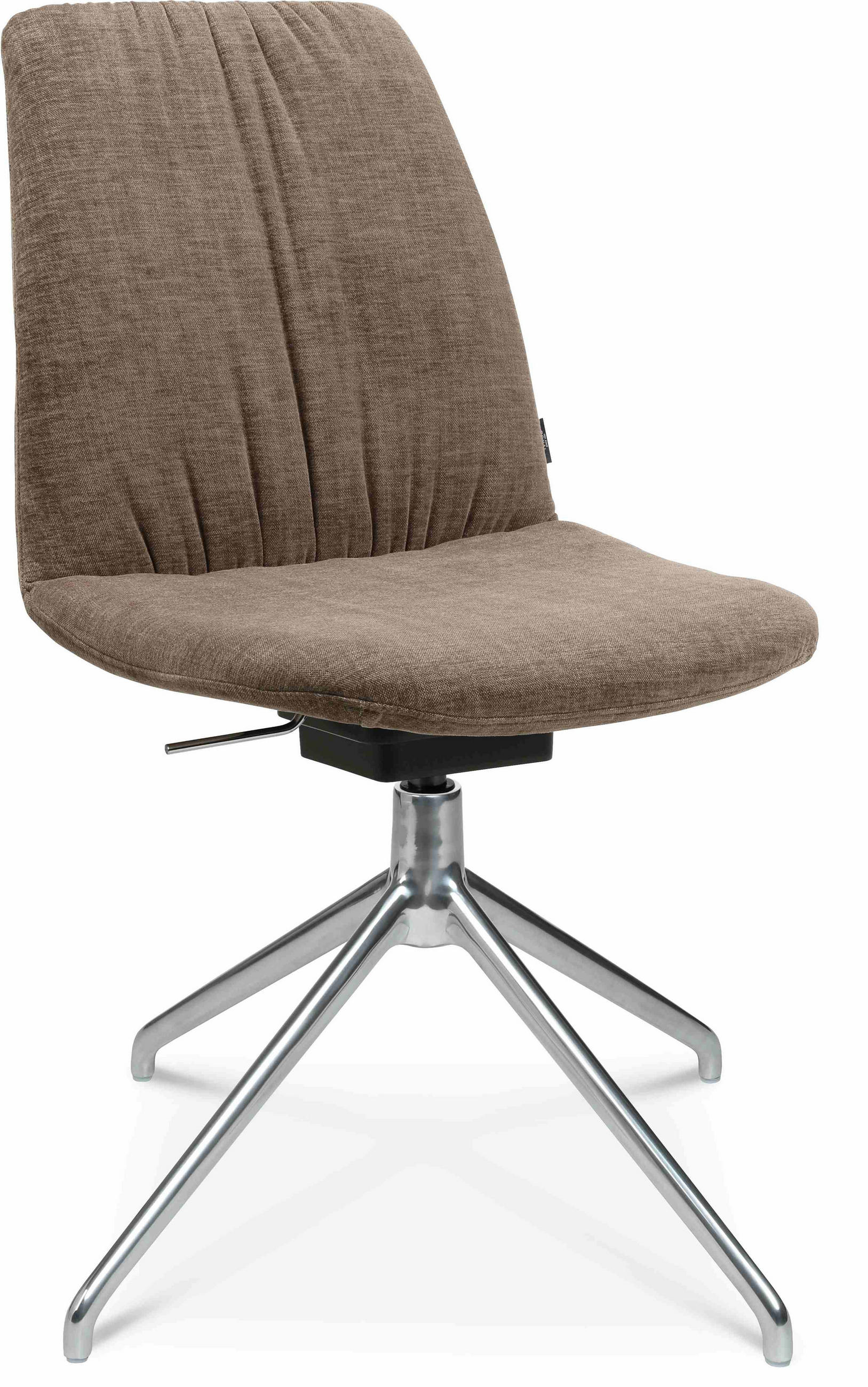 STUHL Velours Alufarben, Graubraun - Graubraun/Alufarben, Design, Textil/Metall (46/81,5-84,5/55cm) - Johann Jakob