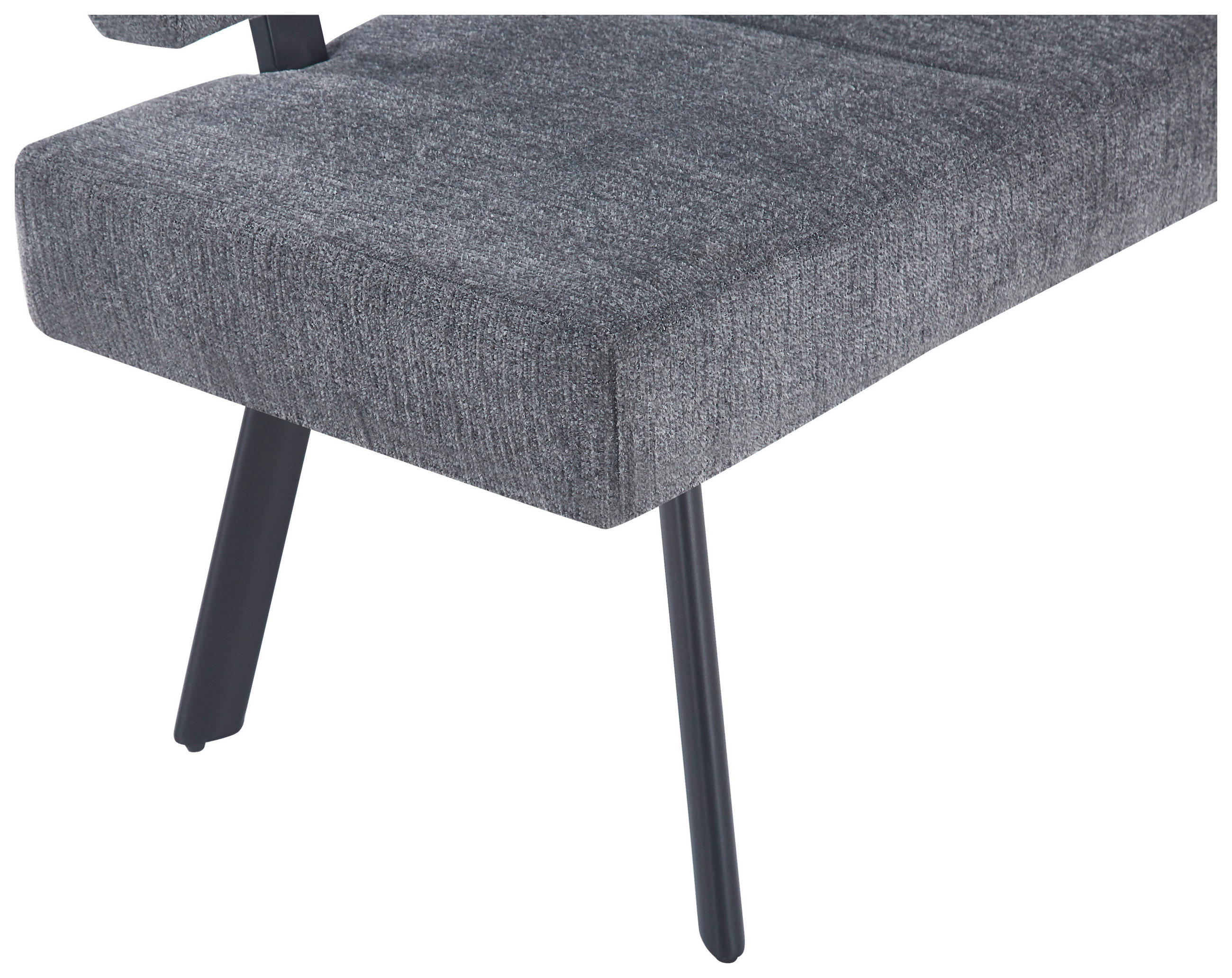 SITZBANK in Metall, Textil Anthrazit  - Anthrazit/Schwarz, KONVENTIONELL, Textil/Metall (140/88/62cm) - MID.YOU