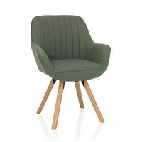ARMLEHNSTUHL     Mintgrau  - Mintgrau/Buchefarben, MODERN, Holz/Textil (56/84/62cm) - MID.YOU