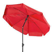 SONNENSCHIRM 150 cm Anthrazit, Rot  - Anthrazit/Rot, Basics, Textil/Metall (150cm) - Doppler