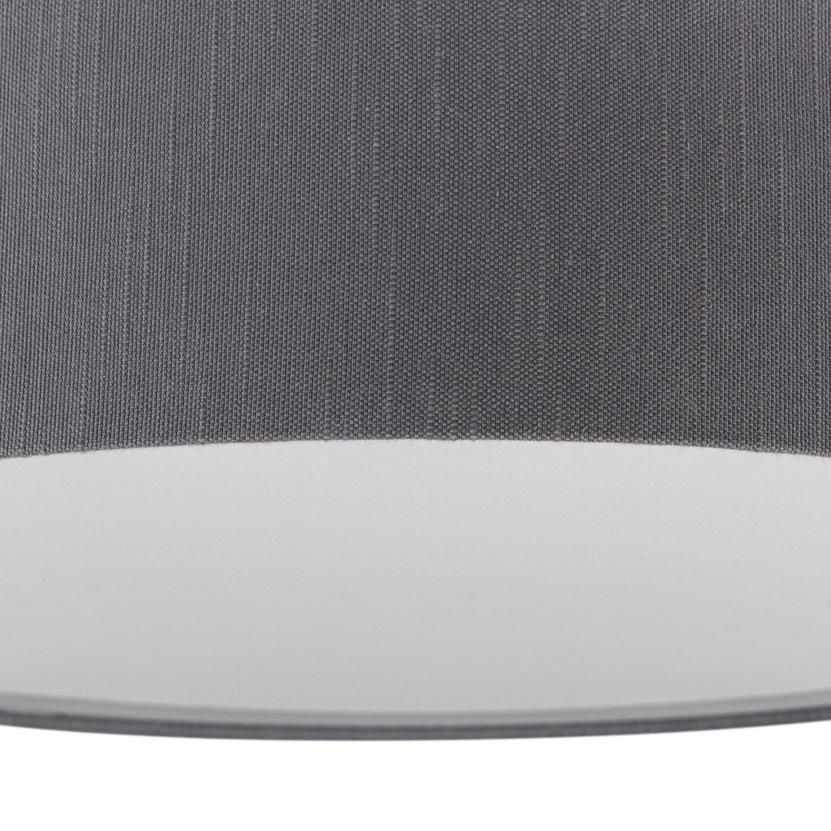 DECKENLEUCHTE  57/13 cm    - Weiß/Grau, Basics, Kunststoff/Textil (57/13cm) - Novel