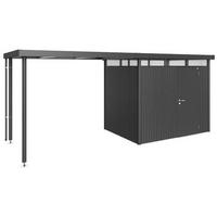 SEITENDACH 150/222/195 cm  - Anthrazit, Basics, Metall (150/222/195cm) - Biohort
