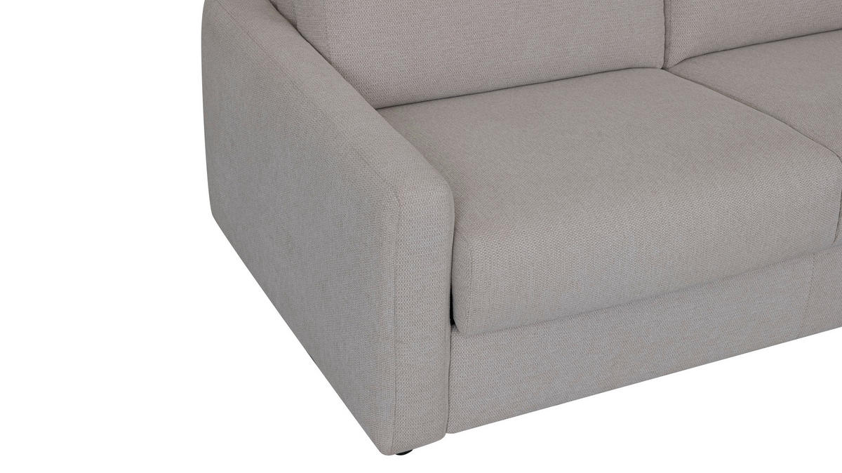 SCHLAFSOFA Webstoff Beige  - Beige/Schwarz, KONVENTIONELL, Kunststoff/Textil (191/90/100cm) - Livetastic