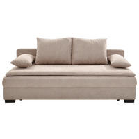 ROZKLÁDACÍ POHOVKA, textil, béžová - černá/béžová, Konvenční, textil/plast (207/74-94/90cm) - Venda