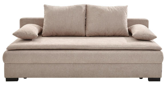 SCHLAFSOFA in Webstoff Beige  - Beige/Schwarz, KONVENTIONELL, Kunststoff/Textil (207/74-94/90cm) - Venda