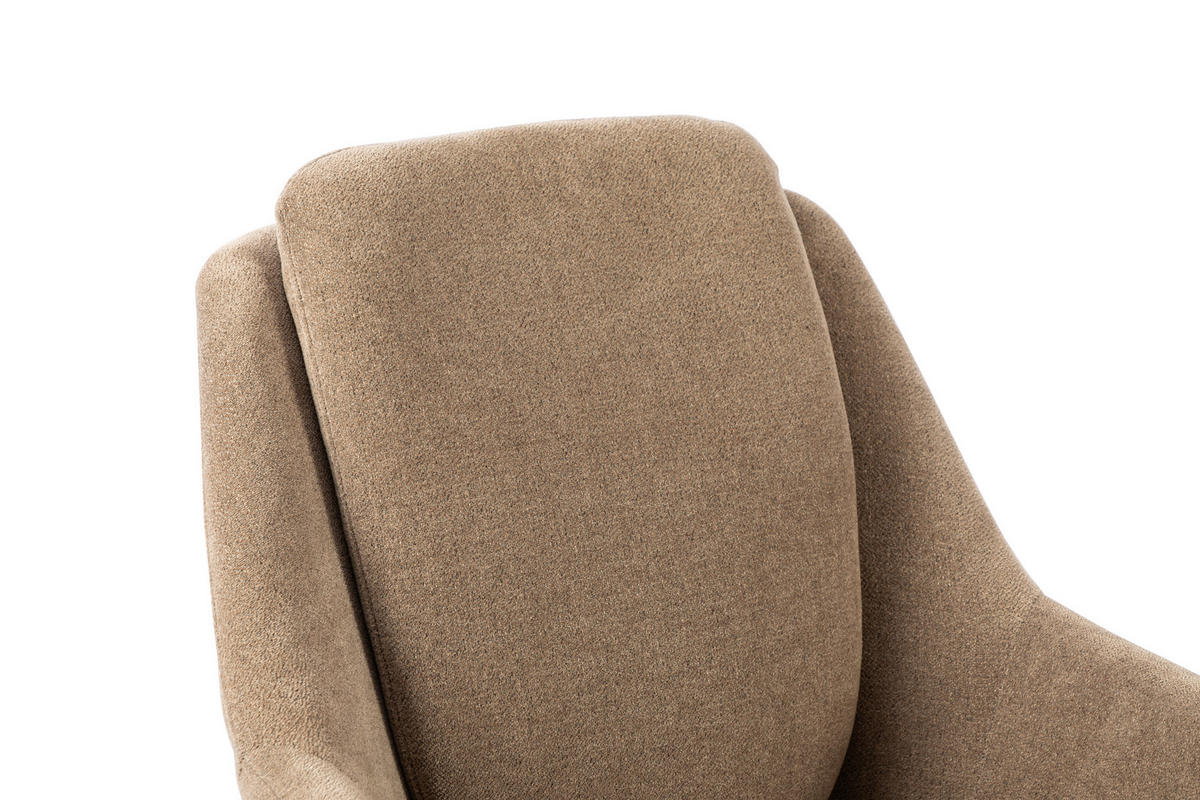 DREHSTUHL Webstoff Schwarz, Beige  - Beige/Schwarz, Modern, Kunststoff/Textil (58/91-99/71cm) - MID.YOU