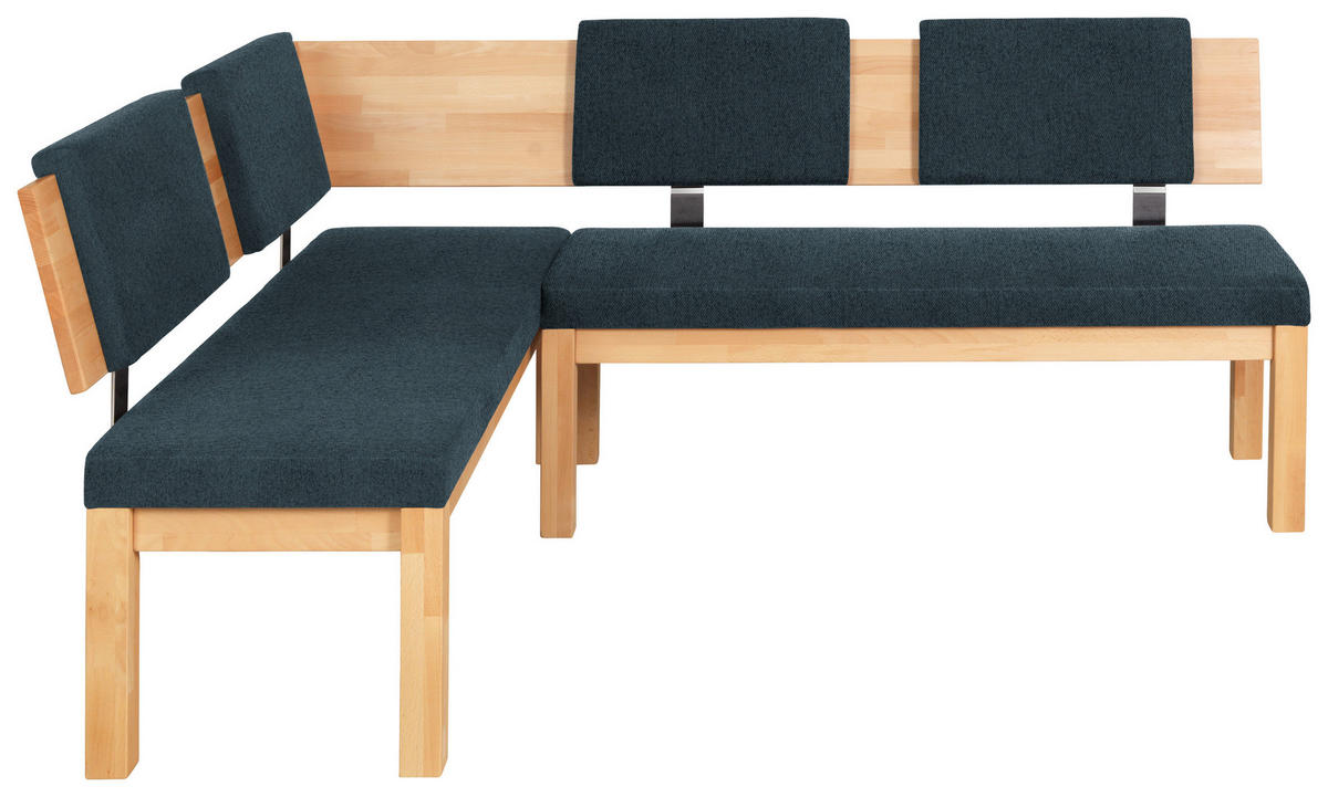 ECKBANK 160/200 cm  in Anthrazit, Buchefarben  - Anthrazit/Buchefarben, Natur, Holz/Textil (160/200cm) - Cantus