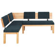 ECKBANK 160/200 cm  in Anthrazit, Buchefarben  - Anthrazit/Buchefarben, Natur, Holz/Textil (160/200cm) - Cantus