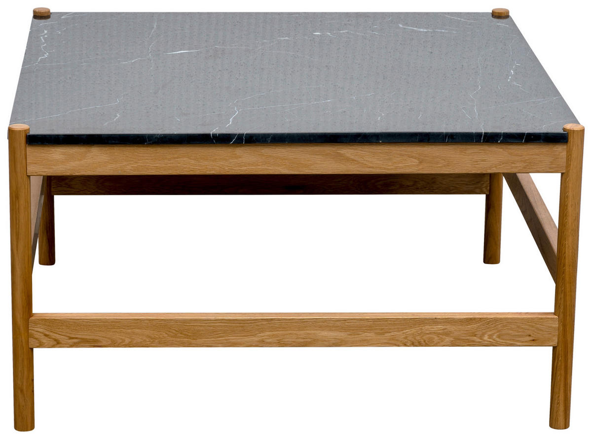 DOHÁNYZÓASZTAL fa, kő   - natúr/fekete, Modern, kő/fa (80/45/80cm) - MID.YOU