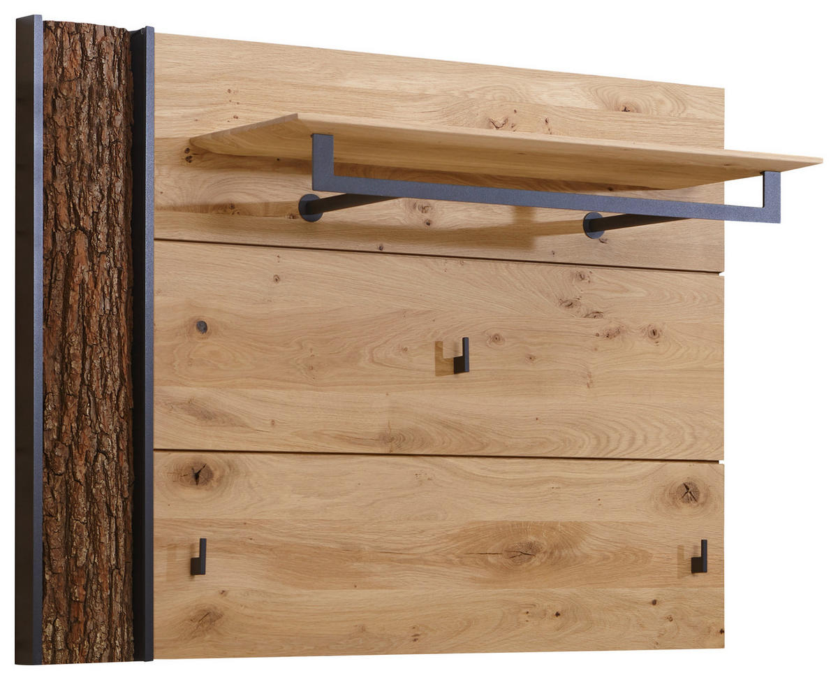 PANNEAU DE GARDE-ROBE  in 118/87/35 cm  - Eichefarben/Anthrazit, Natur, Holz/Metall (118/87/35cm) - Valnatura