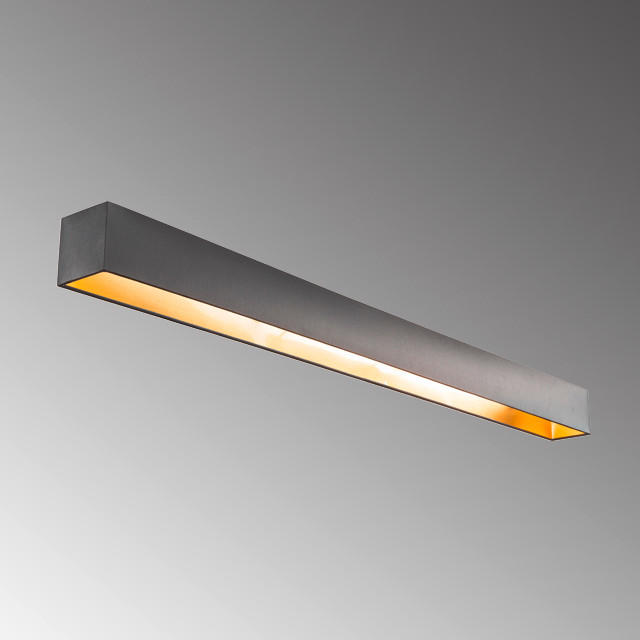LAMPSKÄRM M6 TENSO MODULAR 94/10/10 cm   - svart/guldfärgad, Design, textil (94/10/10cm) - Fischer & Honsel