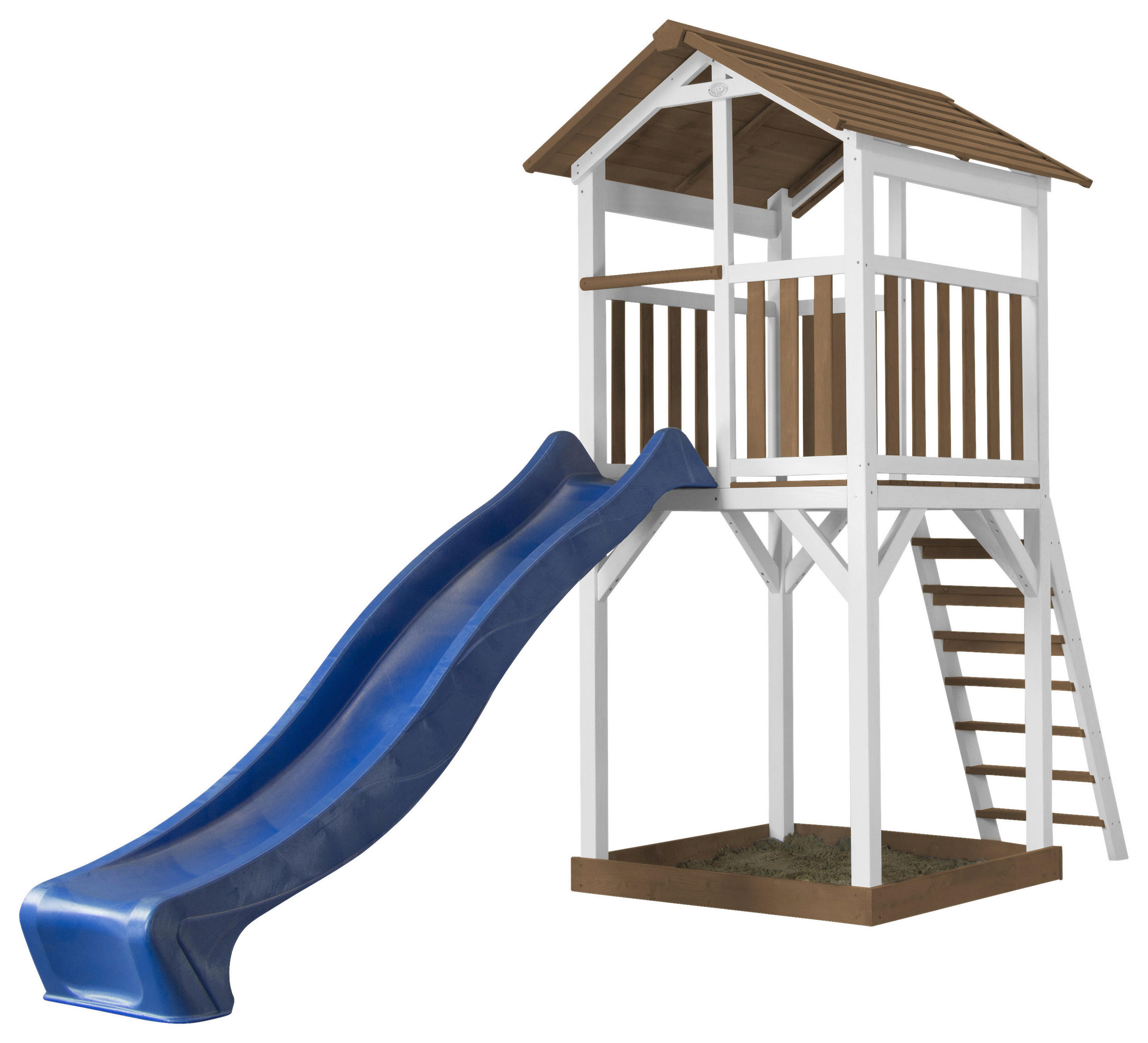 AXI BEACH TOWER 111,20/241,90/349 cm  - Blau/Braun, Basics, Holz (111,20/241,90/349cm) - Ambia Garden