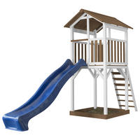 AXI BEACH TOWER 111,20/241,90/349 cm  - Blau/Braun, Basics, Holz (111,20/241,90/349cm) - Ambia Garden