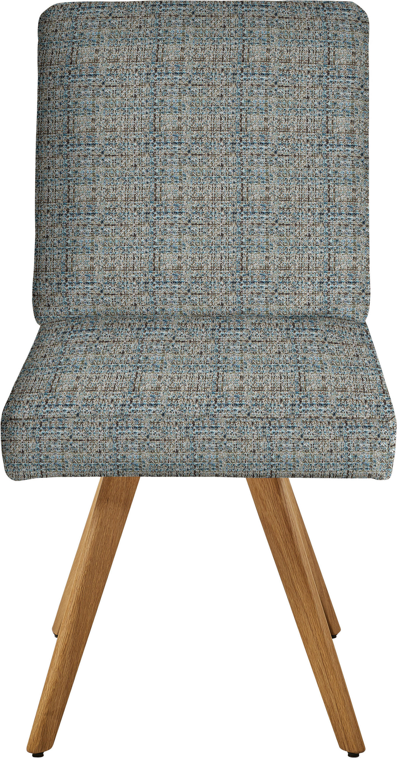 STUHL  in Flachgewebe Holz, Textil  - Blau/Eichefarben, Design, Holz/Textil (46/94/58cm) - Dieter Knoll