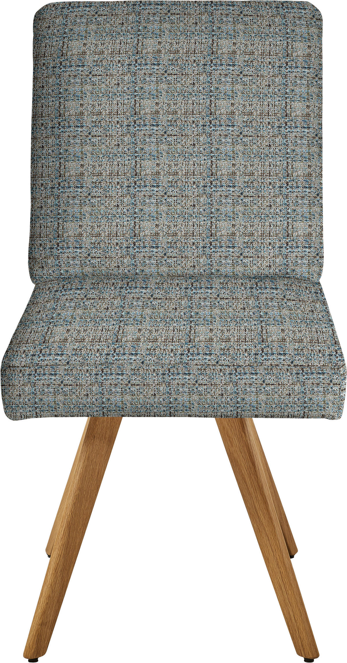 STUHL  in Flachgewebe Holz, Textil  - Blau/Eichefarben, Design, Holz/Textil (46/94/58cm) - Dieter Knoll
