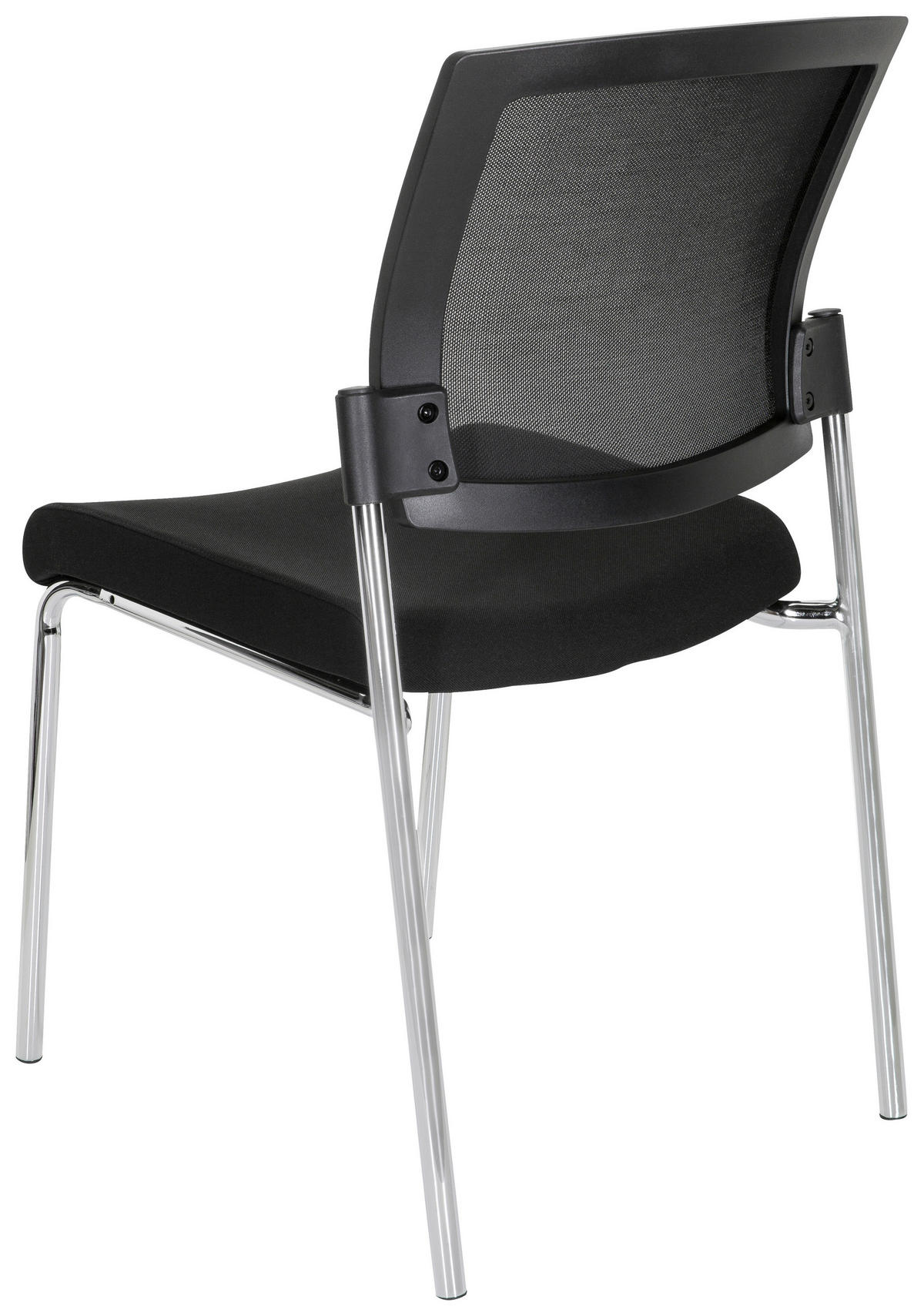 BESUCHERSTUHL Schwarz  - Chromfarben/Schwarz, MODERN, Textil/Metall (48/90/58cm) - MID.YOU