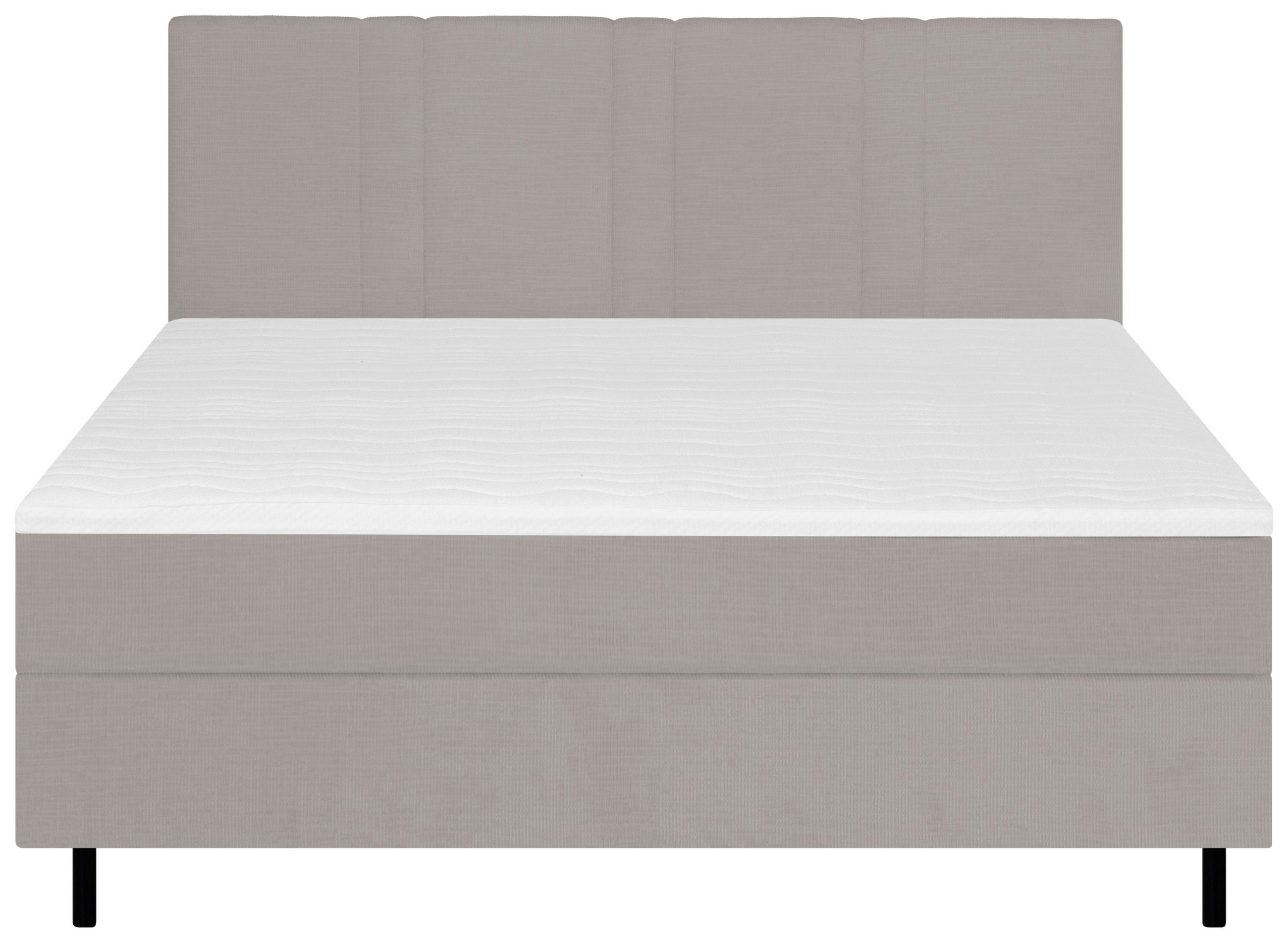 BOXSPRINGBETT 160/200 cm  in Grau  - Schwarz/Grau, Design, Holz/Textil (160/200cm) - Welnova
