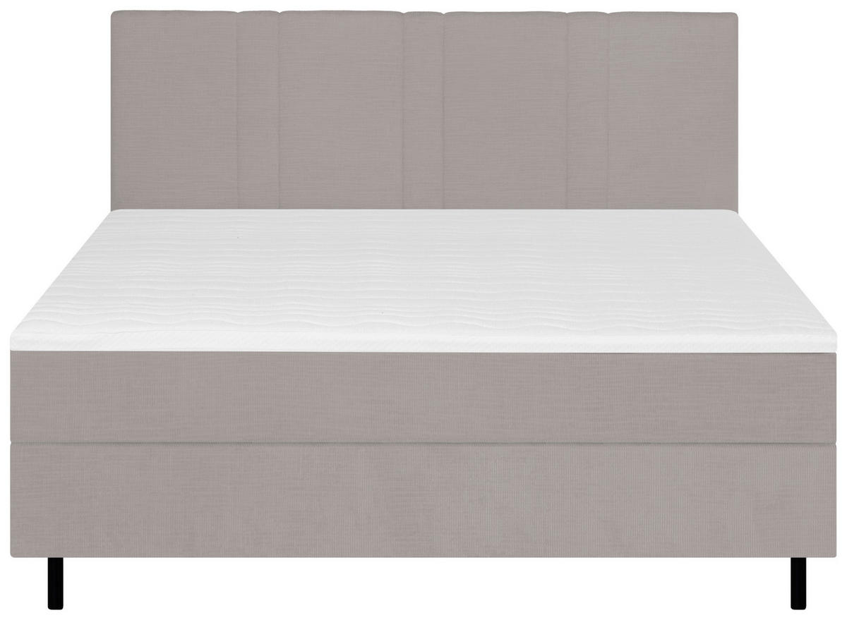 BOXSPRINGBETT 140/200 cm  in Grau  - Schwarz/Grau, Design, Textil/Metall (140/200cm) - Welnova
