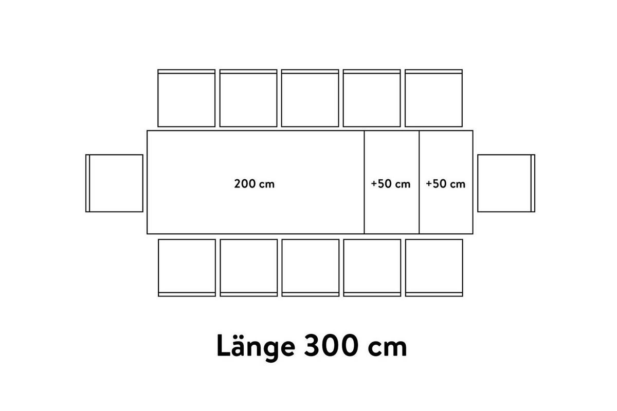 ESSTISCH 160-260/95/76 cm Nachbildung  Metall, Holzwerkstoff ausziehbar, in verschiedenen Größen erhältlich, in verschiedenen Holzdekoren erhältlich rechteckig Schwarz  - Schwarz, Basics, Holzwerkstoff/Metall (160-260/95/76cm) - Celina Home