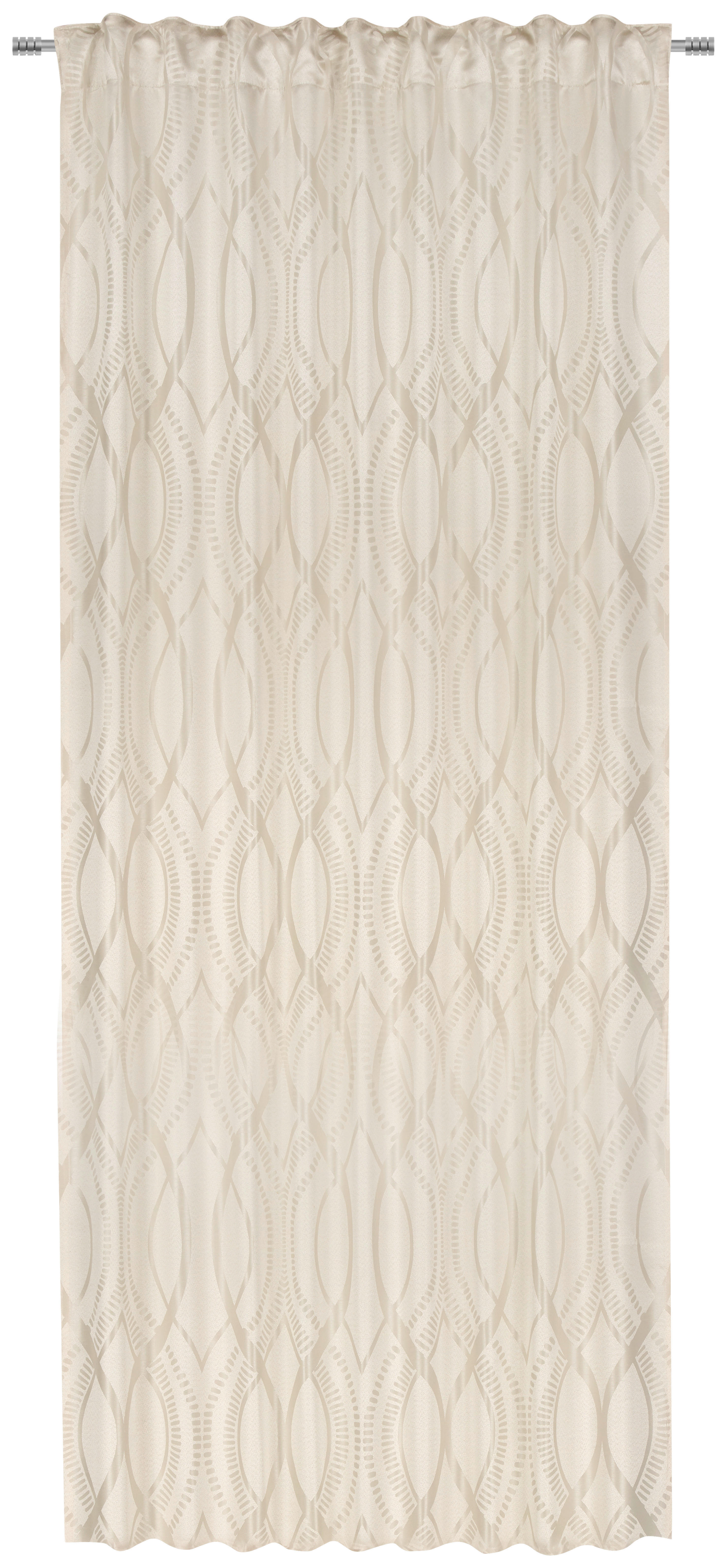 GARDINLÄNGD ej transparent  - sandfärgad, Klassisk, textil (140/245cm) - Esposa