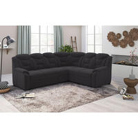 ECKSOFA in Chenille Schwarz  263/211 cm  - Schwarz, Basics, Kunststoff/Textil (263/211cm) - MID.YOU